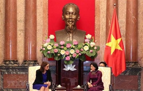 越南国家副主席邓氏玉盛会见欧盟委员会委员塞西莉亚