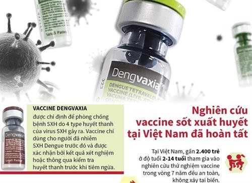 Nghiên cứu vắc-xin sốt xuất huyết tại Việt Nam đã hoàn tất