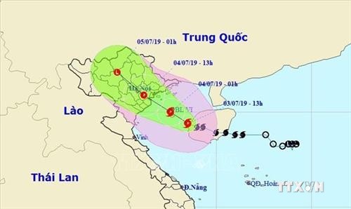 Bão số 2 giật cấp 10 sẽ đi vào đất liền các tỉnh từ Quảng Ninh đến Ninh Bình