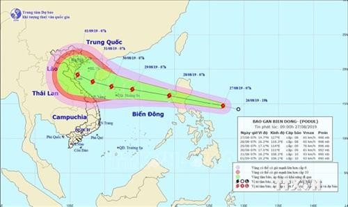 Áp thấp nhiệt đới ở vùng biển phía Đông miền Trung Phi-líp-pin đã mạnh lên thành bão Podul