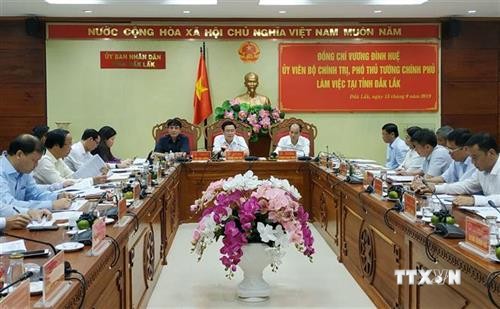 Phó Thủ tướng Vương Đình Huệ làm việc tại Đắk Lắk