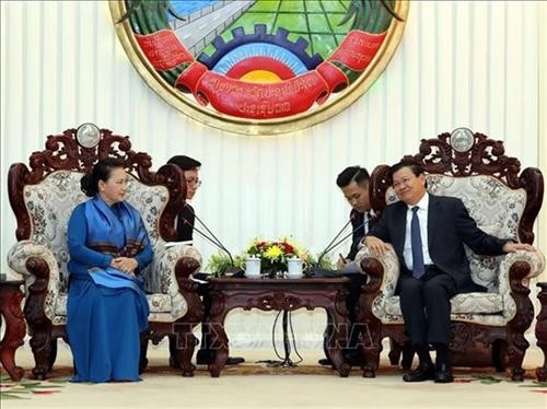 阮氏金银主席会见老挝总理通论·西苏里