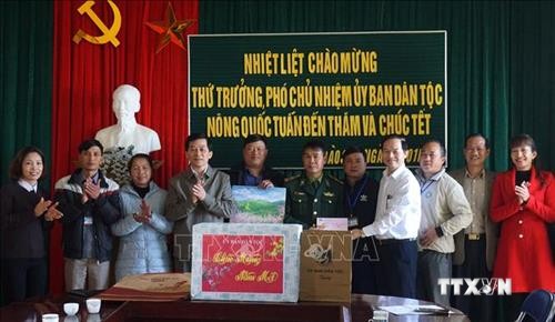 Đoàn công tác của Ủy ban Dân tộc chúc Tết nhân dân các dân tộc tỉnh Lai Châu