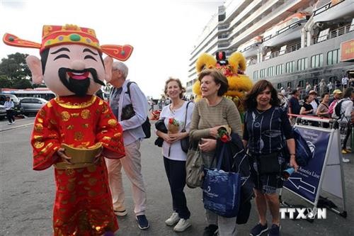 2020庚子年春节：岘港市迎接首批海运入境国际游客