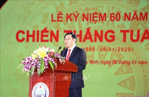 Phó Thủ tướng Vương Đình Huệ dự Lễ kỷ niệm 60 năm chiến thắng Tua Hai lịch sử