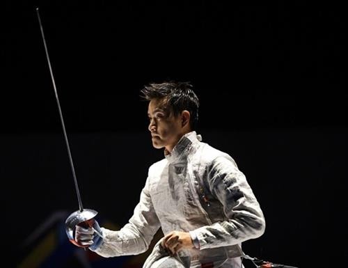 越南击剑运动员武成安参加在波兰举行的2020年世界击剑锦标赛