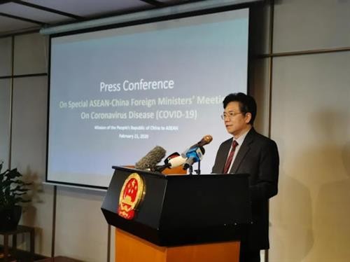 中国驻东盟大使对东盟与中日韩在新冠肺炎疫情防控工作的合作机制表示欢迎