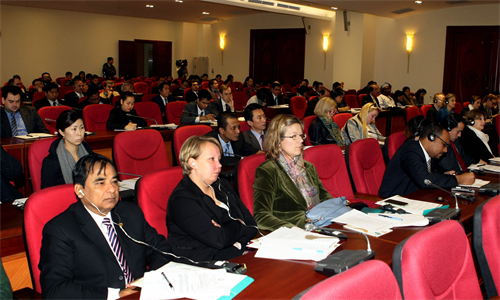 Gặp mặt Đoàn Ngoại giao cung cấp thông tin về công tác tổ chức IPU-132 và các hội nghị liên quan