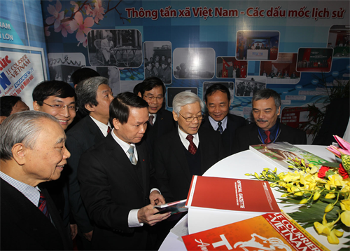 Tổng Bí thư Nguyễn Phú Trọng dự Hội Báo xuân Ất Mùi 2015 