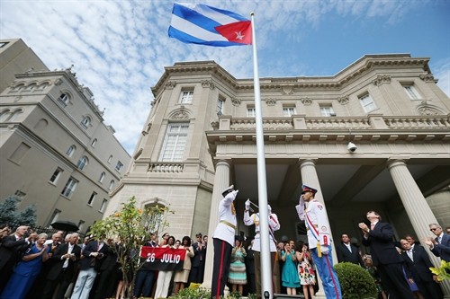 Mỹ- Cuba chính thức mở lại Đại sứ quán ở thủ đô mỗi nước