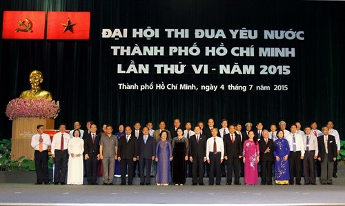 Chủ tịch nước Trương Tấn Sang dự Đại hội thi đua yêu nước Thành phố Hồ Chí Minh lần VI - năm 2015