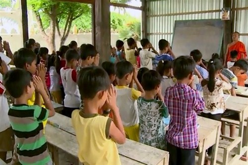 Mùa học chữ Khmer trong các chùa ở Trà Vinh