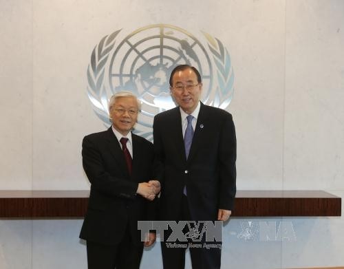 Tổng Bí thư Nguyễn Phú Trọng hội kiến Tổng Thư ký Liên hợp quốc