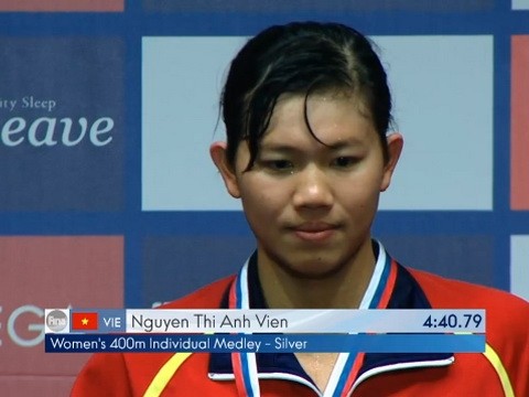 Ánh Viên giành HCB 400m hỗn hợp cá nhân nữ tại Cup bơi lội thế giới 2015