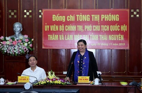 Phó Chủ tịch Quốc hội Tòng Thị Phóng thăm và làm việc tại Thái Nguyên