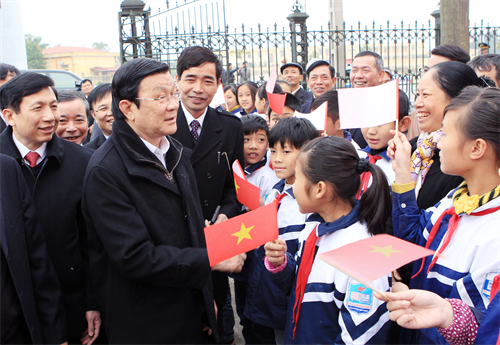 Chủ tịch nước Trương Tấn Sang thăm, làm việc tại Hải Dương