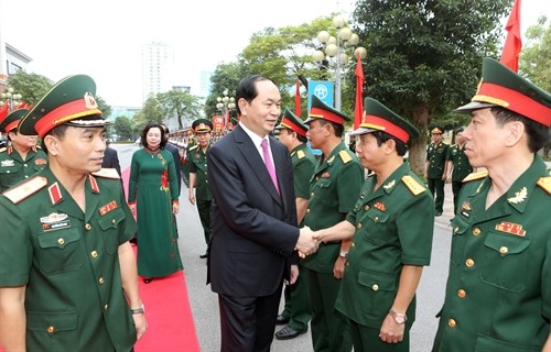 Chủ tịch nước Trần Đại Quang dự Lễ kỷ niệm 70 năm Ngày truyền thống Lực lượng vũ trang Thủ đô Hà Nội