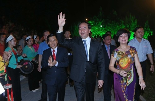 Chủ tịch nước Trần Đại Quang dự Lễ khai mạc Ngày Văn hóa các dân tộc Việt Nam