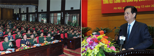 Thủ tướng Nguyễn Tấn Dũng dự Hội nghị tổng kết công tác quân sự, quốc phòng năm 2014