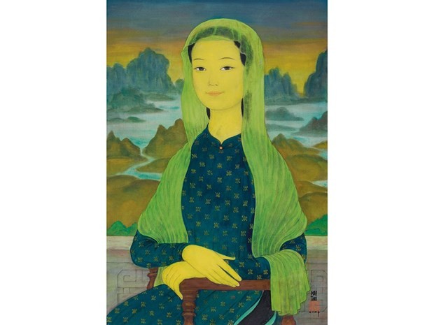 越南著名画家梅忠次的绘画作品《蒙娜丽莎》即将在香港拍卖