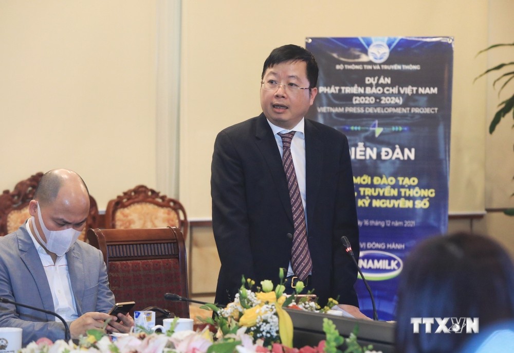 Thứ trưởng Bộ Thông tin và Truyền thông Nguyễn Thanh Lâm. Ảnh: Tuấn Anh - TTXVN