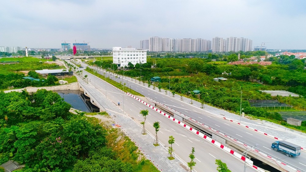 Tuyến đường Dương Xá - Đông Dư (huyện Gia Lâm) được thành phố đầu tư đồng bộ.