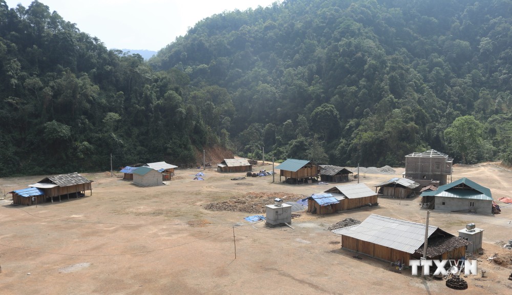 Dự án ổn định dân cư xóm Nặm Dạng - Pò Làng ở xã Quang Trọng, huyện Thạch An (Cao Bằng). Ảnh: Chu Hiệu - TTXVN
