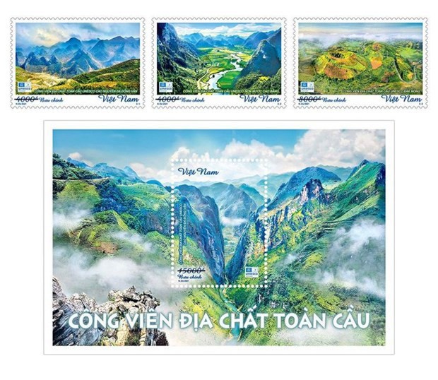 介绍越南3处全球地质公园的邮票正式发行