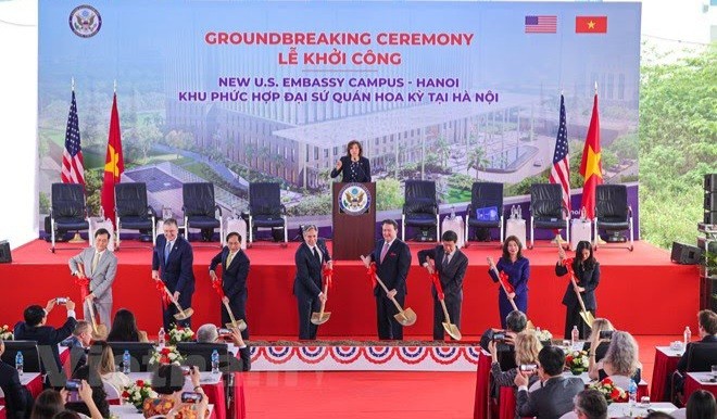 美国驻越南大使馆新馆动工兴建