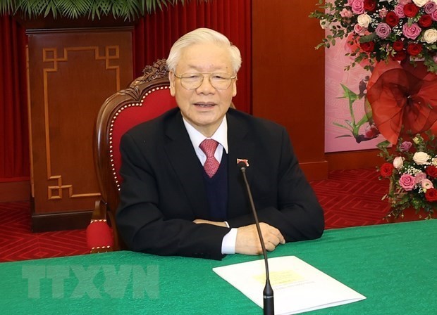 越共中央总书记、国家主席阮富仲与柬埔寨首相洪森通电话