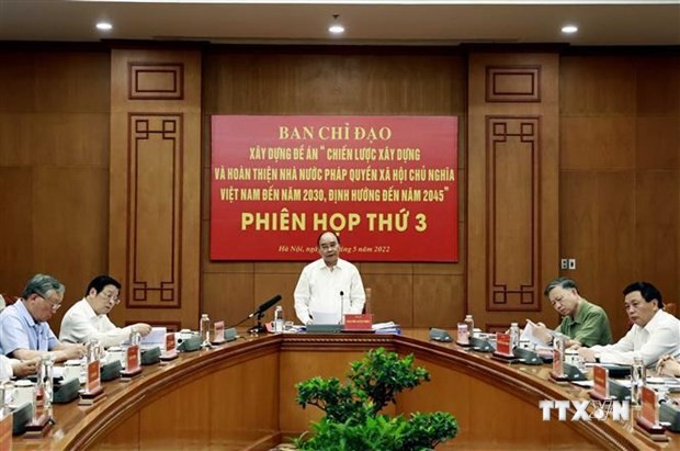 阮春福主席主持召开法治国家建设战略提案编制工作指导委员会第三次会议