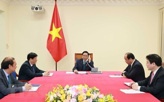 柬埔寨首相洪森与越南新任政府总理范明政通电话表示祝贺