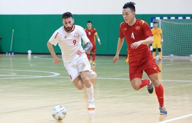 2021国际足联室内足球世界杯亚洲区预选赛附加赛第一回合：越南队与黎巴嫩队以0比0战平