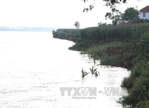 Sông Thao đoạn chảy qua xã Bản Nguyên, huyện Lâm Thao, tỉnh Phú Thọ. Ảnh: Tạ Văn Toàn-TTXVN
