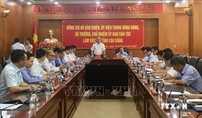 Đoàn công tác của Ủy ban Dân tộc làm việc tại tỉnh Cao Bằng