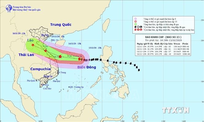 Ứng phó bão số 13:  tỉnh Quảng Trị,  Quảng Ngãi di dời người dân đến các địa điểm an toàn 
