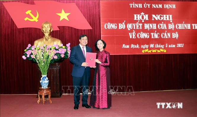 Ông Phạm Gia Túc giữ chức Bí thư Tỉnh ủy Nam Định