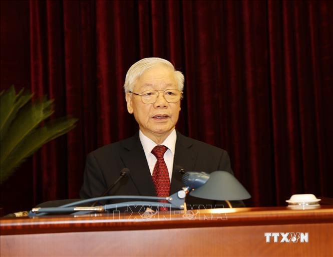 Tổng Bí thư Nguyễn Phú Trọng phát biểu khai mạc Hội nghị. Ảnh: Trí Dũng –TTXVN