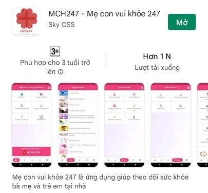 Ảnh chụp màn hình ứng dụng MCH247 trên điện thoại sử dụng hệ điều hành Android