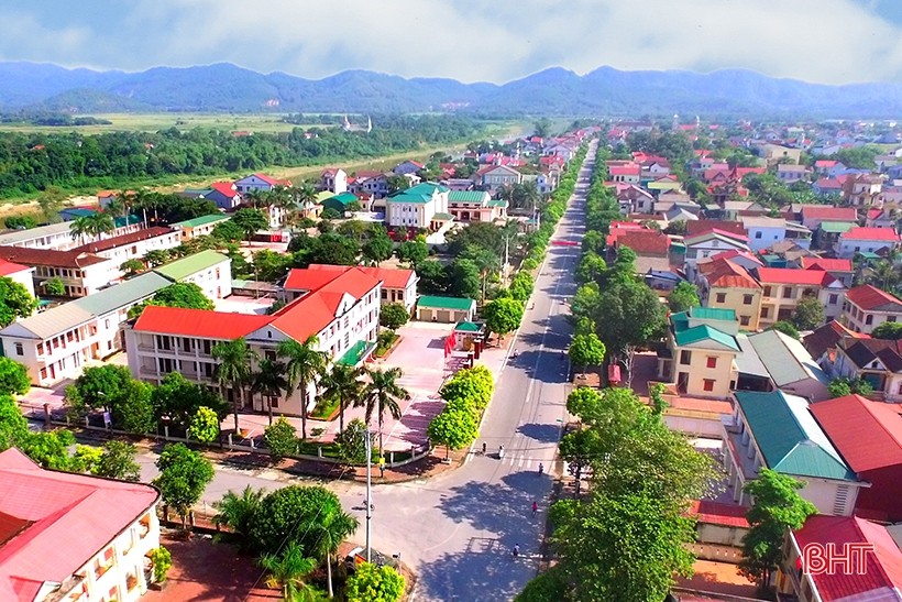 Một góc thị trấn Phố Châu - trung tâm chính trị, kinh tế, văn hoá huyện Hương Sơn. Ảnh: baohatinh.vn