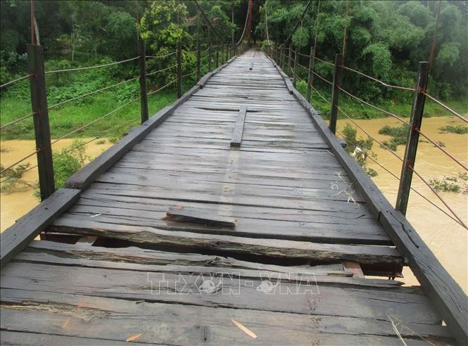Nhiều cầu treo ở miền núi Thanh Hóa bị xuống cấp, hư hỏng