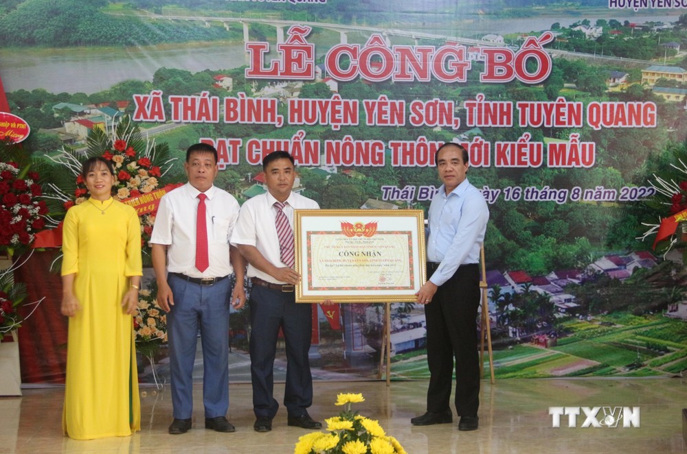 Thái Bình là xã đạt chuẩn nông thôn mới kiểu mẫu đầu tiên của tỉnh Tuyên Quang