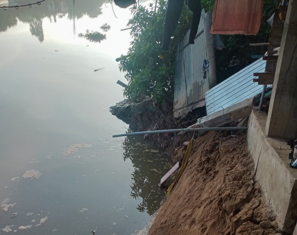 Liên tục xảy ra sạt lở bờ sông, rạch tại huyện Chợ Mới, Châu Phú, tỉnh An Giang