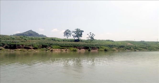 Một góc sông Mã tại xã Vĩnh Yên, huyện Vĩnh Lộc, tỉnh Thanh Hóa. Ảnh: TTXVN