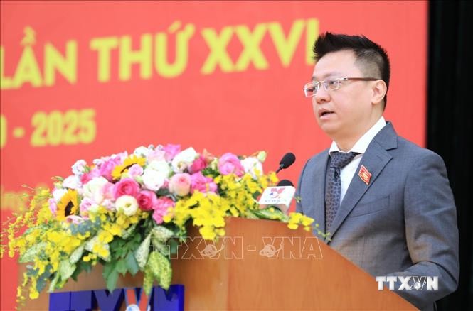 Đồng chí Lê Quốc Minh, Phó Tổng giám đốc được tín nhiệm bầu giữ chức Bí thư Đảng ủy TTXVN khóa XXVI, nhiệm kỳ 2020-2025. Ảnh: TTXVN