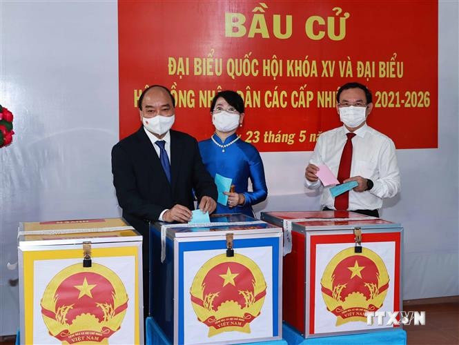 Chủ tịch nước Nguyễn Xuân Phúc bầu cử tại Thành phố Hồ Chí Minh