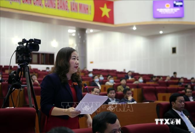 Bà Tẩn Thị Quế, Bí thư Huyện ủy Tam Đường. Ảnh: Quý Trung - TTXVN