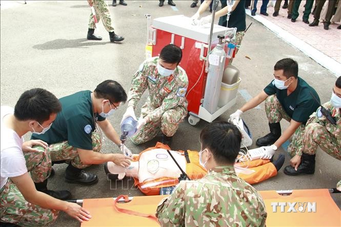 Bệnh viện Dã chiến cấp 2 số 3 Việt Nam vào đợt huấn luyện cuối