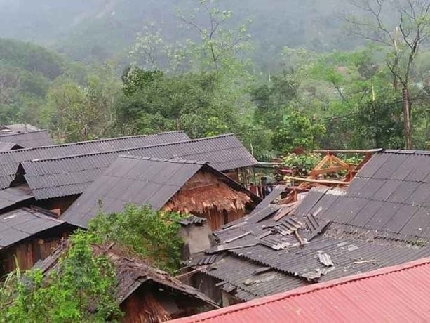 Yên Bái: Mưa lốc làm tốc mái 118 ngôi nhà, gây thiệt hại nhiều diện tích nông nghiệp