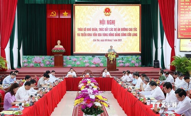 Thủ tướng Phạm Minh Chính: Gỡ nút thắt, thúc đẩy các dự án cao tốc và vốn ODA ở Đồng bằng sông Cửu Long